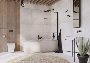 2 Radaway_parawan_nawannowy_model_Idea_Black_PNJ_II_Factory Biophilic design – wiosna w łazience!